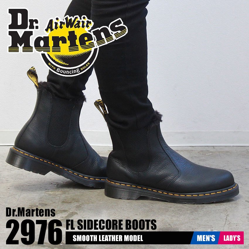 ドクターマーチン ブーツ メンズ レディース チェルシーブーツ 2976 FL DR．MARTENS 26333001 ブラック 黒 靴 シューズ サイドゴア 人気