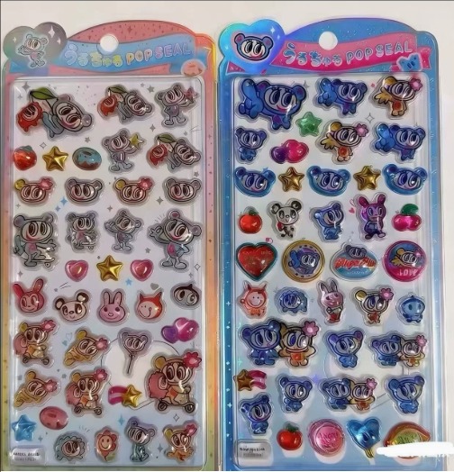 ディズニー 天使ブルー 3D立体エンボスシール｜水晶風 ぷっくり実心｜日系デザイン キッズ用 デコレーションステッカー