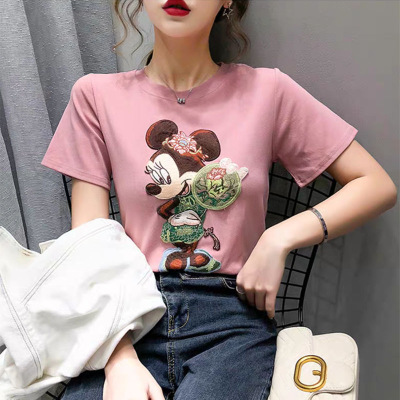 Tシャツ　　レディース　　ミッキー　　ファッション　　夏