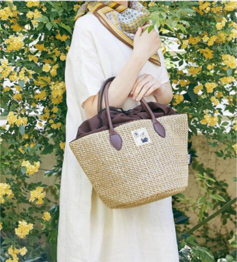 ハンドバッグ 　ドローストリング 　ストロー 　カートゥーン　アニメ　ファッション