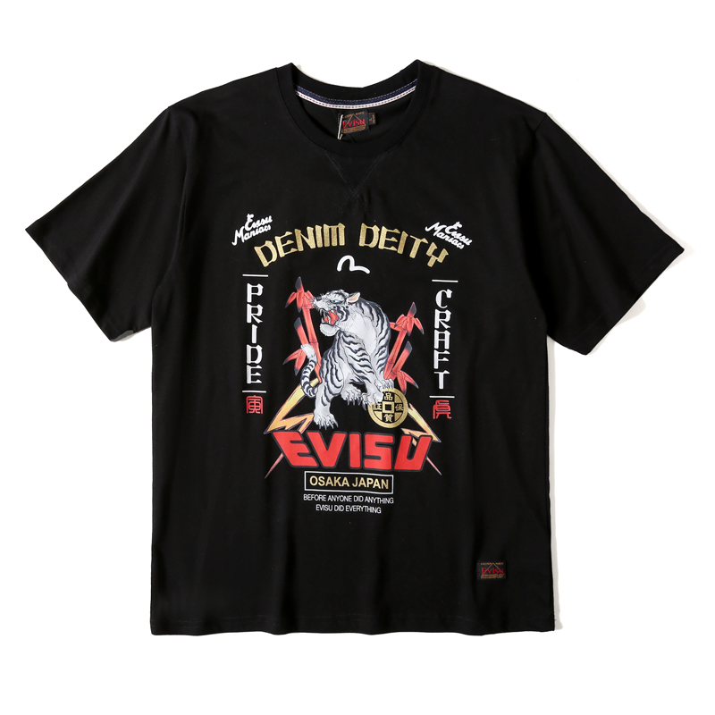 EVISU　メンズ/レディース　トップス　半袖　Tシャツ　夏着　2022新作　超人気Tシャツ　カップル　Ｍ-XXL