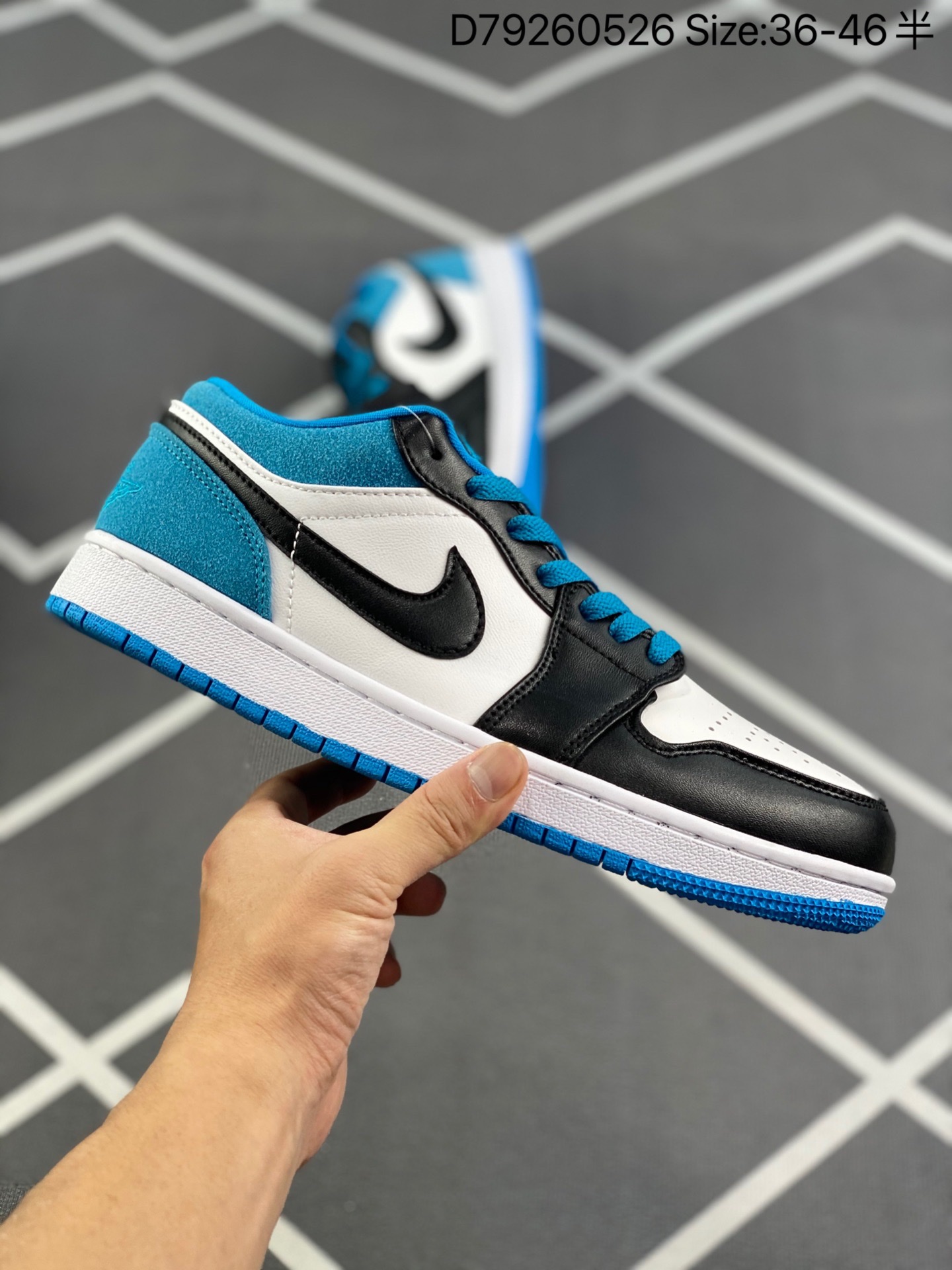 スニーカー  Air Jordan 1 Retro Low “Laser Blue”  ファッションシューズ   何でも似合う