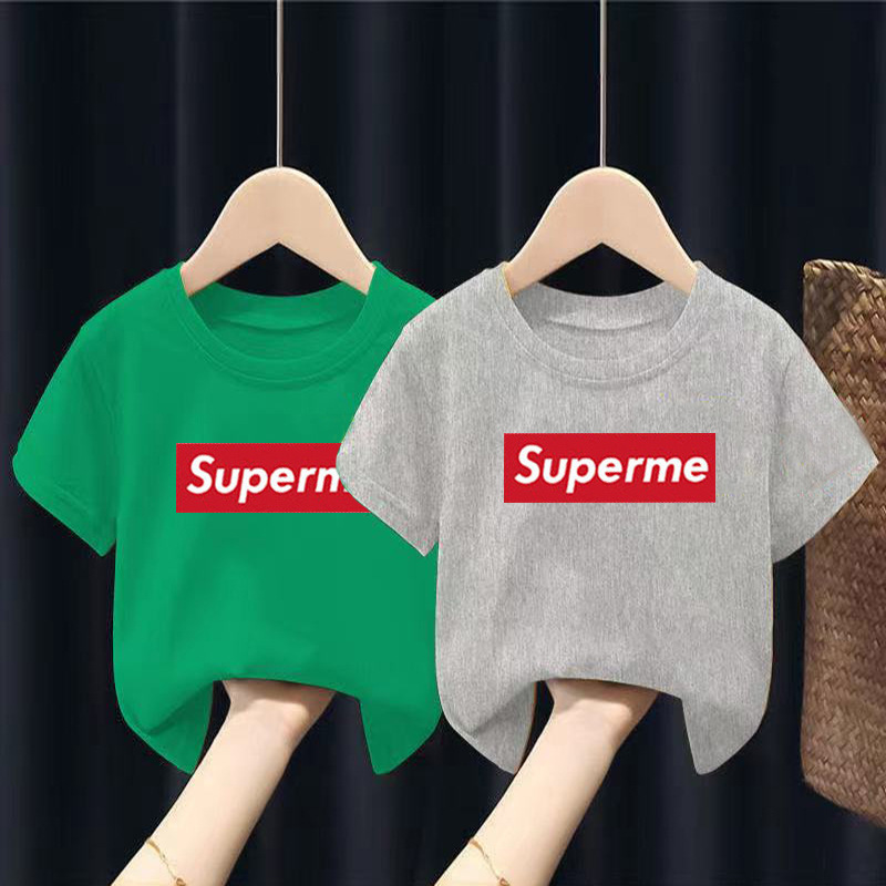superme 　Tシャツ　トップス　子供服　人気　半袖　夏着