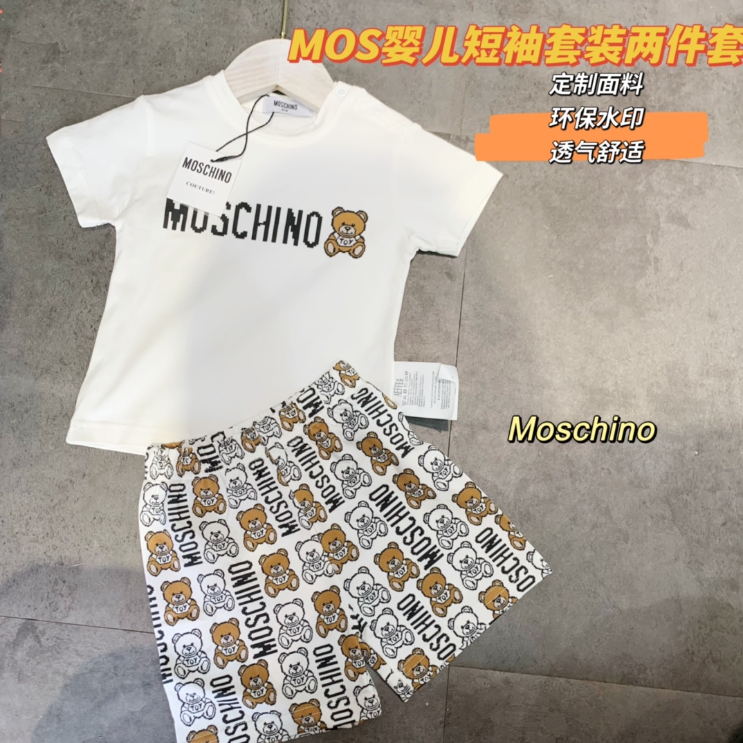 MOSCHINO 2022年夏  子供服　セットキッズカジュアルスーツ（トップス＋ショーツ）