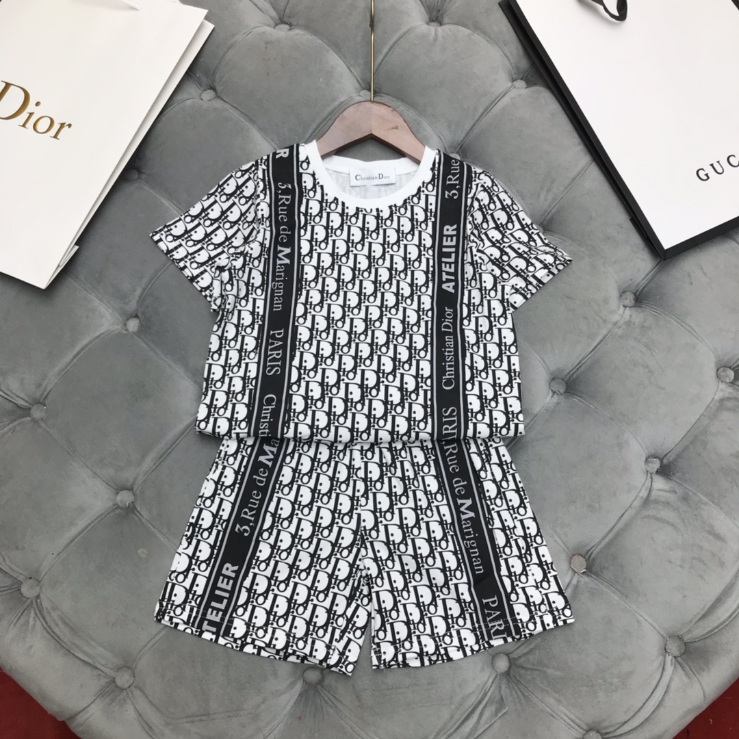 Dior 【ディオール】子供服　セットアップ　シャツ＋ショートパンツ　110-160cm