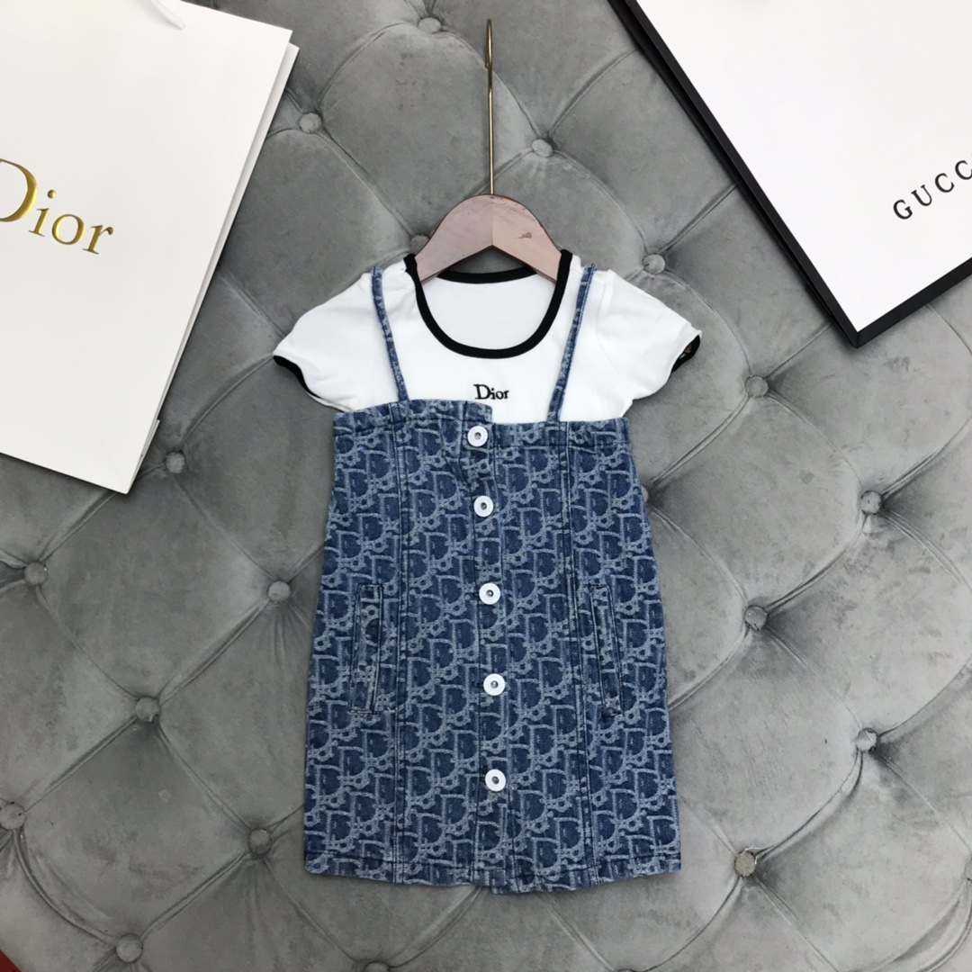 Dior 【ディオール】子供服　セットアップ　Tシャツ+ワンピース　100-150cm