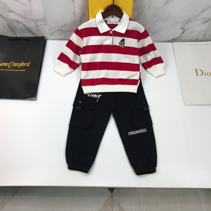 Dior 【ディオール】子供服 秋　セットアップ　Tシャツ＋ ズボン 90-160cm