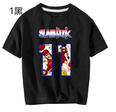 SLAM DUNK　Tシャツ　子供服　夏 　バスケットボール 　カジュアル　　スポーツ 　綿100％　100-150cm