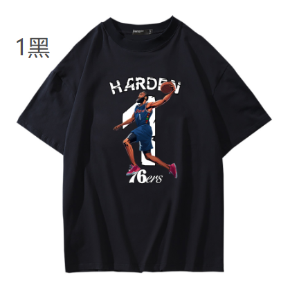 HARDEN  Tシャツ　夏 　バスケットボール 　カジュアル　　スポーツ 　綿100％　 XS-4XL