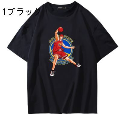 Tシャツ　夏 子供服　 バスケットボール 　カジュアル　　スポーツ 　綿100％　 100-150cm