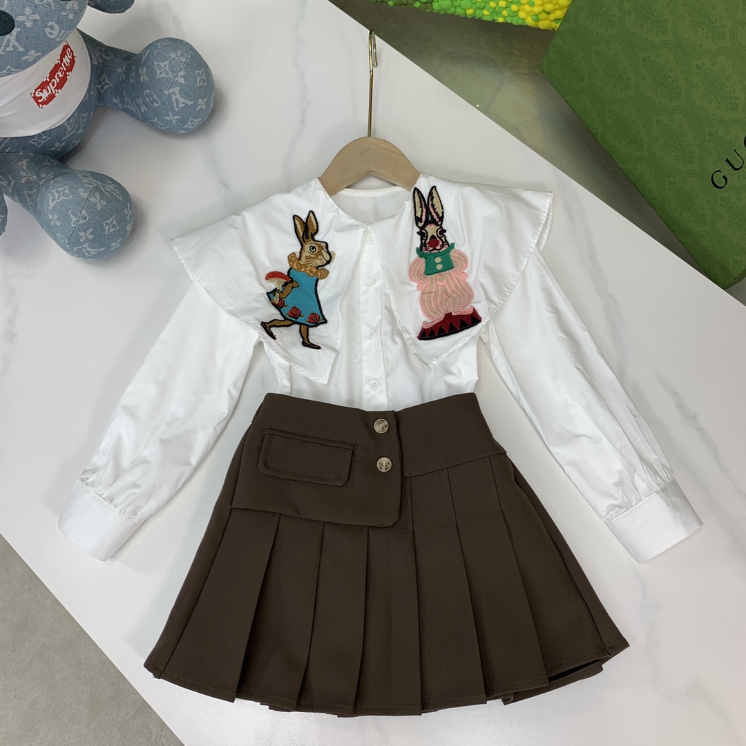 GUCCI【グッチ】子供服   セットアップ　長袖+スカート　夏秋　120-160cm