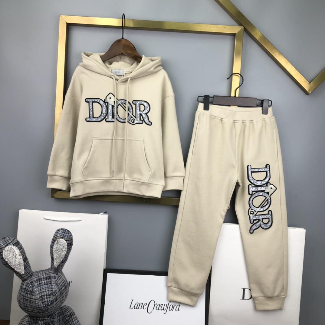 Dior ディオール キッズ服　子供　セットアップ　フーディー＋パンツ　杏色　110-160cm